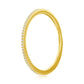 Suzy Levian 14k Yellow Gold & .14 cttw White Diamond Eternity Ring