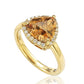Suzy Levian Gold plated Sterling Silver Brown Cubic Zirconia Ring