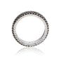 Suzy Levian White Sterling Silver Micro-Pave Brown Cubic Zirconia Eternity Band