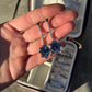 Suzy Levian Sapphire and Diamond in Sterling Silver Flower Earrings