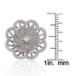 Suzy Levian Sterling Silver Cubic Zirconia Pave Flower Earrings