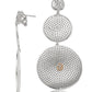 Suzy Levian Sterling Silver Cubic Zirconia Circle Earrings