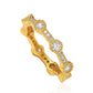 Suzy Levian Stackable Yellow Sterling Silver Cubic Zirconia Round Ring