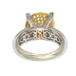 Suzy Levian Sterling Silver Pave Yellow Cubic Zirconia Ring