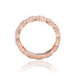 Suzy Levian Rose Sterling Silver Cubic Zirconia Floral Eternity Band