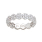 Suzy Levian Sterling Silver Cubic Zirconia Floral Eternity Band