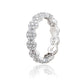 Suzy Levian Sterling Silver Cubic Zirconia Floral Eternity Band