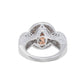 Suzy Levian Sterling Silver Oval-Cut Brown and White Cubic Zirconia Pave Ring