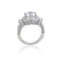 Suzy Levian Sterling Silver Round-Cut White Cubic Zirconia Pave Ring