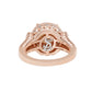 Suzy Levian Rose Sterling Silver Brown Round Cubic Zirconia Pave Engagement Ring