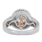 Suzy Levian Sterling Silver White Round Cubic Zirconia Pave Engagement Ring