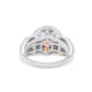 Suzy Levian Sterling Silver Purple Round Cut Cubic Zirconia Engagement Ring