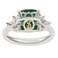 Suzy Levian Sterling Silver Green Cubic Zirconia Engagement Ring