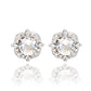 Suzy Levian Sterling Silver White Topaz 0.66cttw Halo Stud Earrings