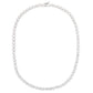 Suzy Levian Sterling Silver White Topaz Tennis Necklace