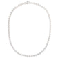 Suzy Levian Sterling Silver White Topaz Tennis Necklace