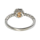 Suzy Levian Sterling Silver Yellow Sapphire (0.54cttw) & Diamond Accent Petite Bridal Ring