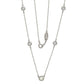 Suzy Levian White Topaz (1.50cttw) Sterling Silver 5 Stone Station Necklace