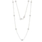 Suzy Levian White Topaz 1.80cttw Sterling Silver Station Necklace