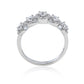 Suzy Levian Sterling Silver Cubic Zirconia 5-Stone Halo Ring