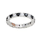 Suzy Levian Sterling Silver Cubic Zirconia Black Alternating Eternity Band