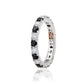 Suzy Levian Sterling Silver Cubic Zirconia Black Alternating Eternity Band