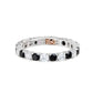 Suzy Levian Sterling Silver Cubic Zirconia Black Alternating Eternity Band