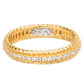 Suzy Levian Yellow Sterling Silver Cubic Zirconia French Filigree Eternity Band