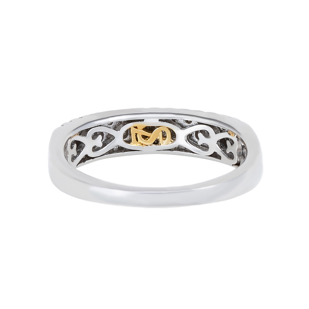 Suzy Levian Sterling Silver Sapphire & Diamond Accent Pave Band Ring