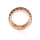 Suzy Levian Rose Sterling Silver Cubic Zirconia Brown Emerald Cut Eternity Band