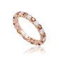Suzy Levian Brown & White Cubic Zirconia in Rose Sterling Silver Eternity Band