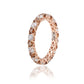 Suzy Levian Brown & White Cubic Zirconia in Rose Sterling Silver Eternity Band