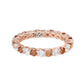 Suzy Levian Brown & White Cubic Zirconia in Rose Sterling Silver Eternity Band