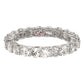 Suzy Levian White Cubic Zirconia in White Sterling Silver Eternity Band