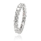 Suzy Levian White Cubic Zirconia in White Sterling Silver Eternity Band