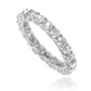 Suzy Levian White Cubic Zirconia in White Sterling Silver Eternity Band