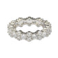 Suzy Levian Sterling Silver White Cubic Zirconia Round Cut Eternity Band