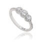 Suzy Levian Sterling Silver White Cubic Zirconia Petite Ring