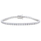 Suzy Levian Cubic Zirconia Sterling Silver 7 inch Tennis Bracelet