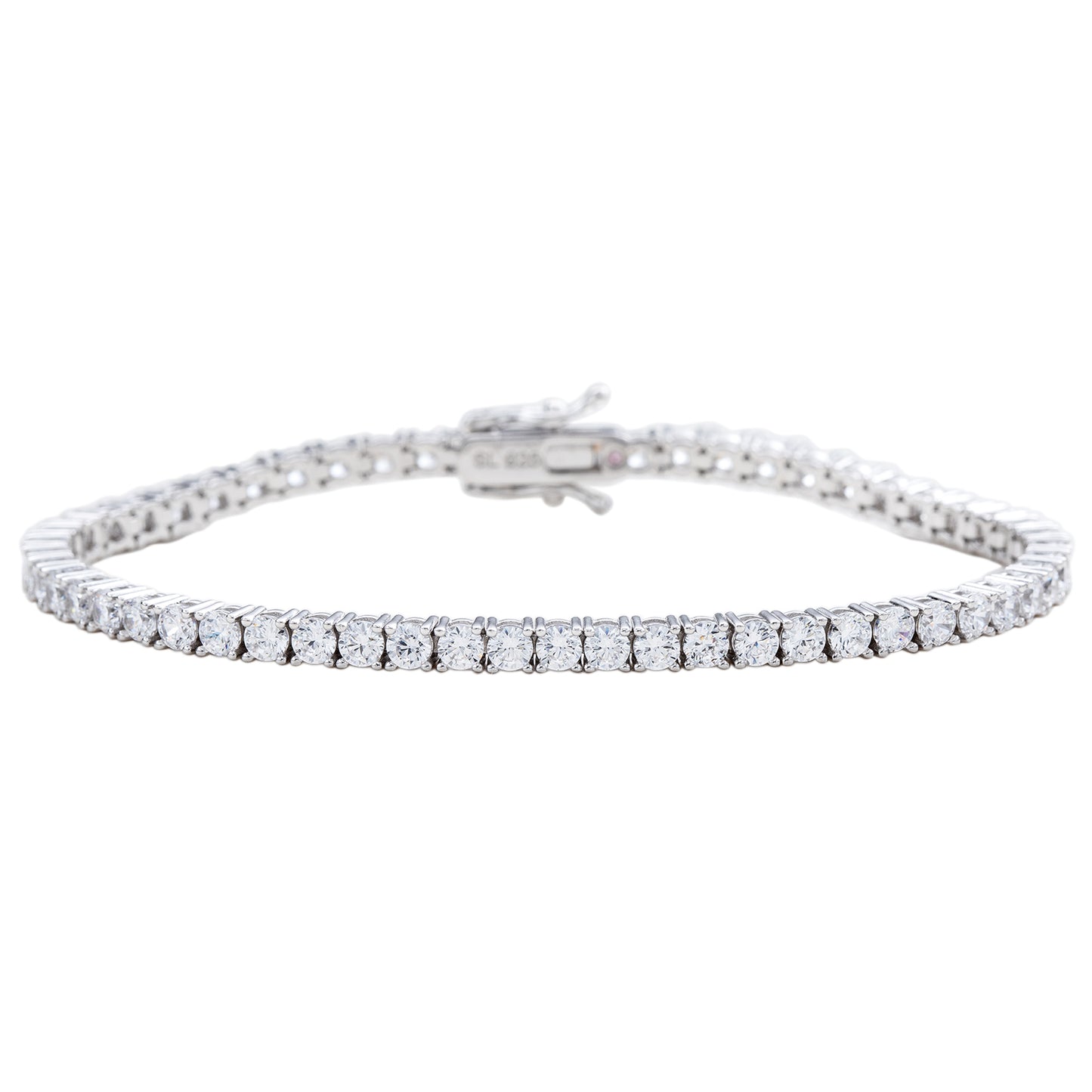 Suzy Levian Cubic Zirconia Sterling Silver 7 inch Tennis Bracelet