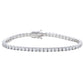 Suzy Levian Cubic Zirconia Sterling Silver 7 inch Tennis Bracelet