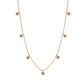 Suzy Levian 14K Rose Gold .30cttw Diamond Flower Station Necklace