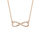 Suzy Levian 14K Rose Gold .20 cttw Diamond Infinity Solitaire Necklace