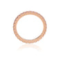 Suzy Levian Rose Sterling Silver Thin Pink Cubic Zirconia Eternity Band