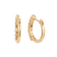 Suzy Levian 14K Yellow Gold & .90cttw White Diamond Huggie Hoop Earrings