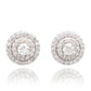 Suzy Levian 14K White Gold & .60cttw Diamond Double Halo Stud Earrings