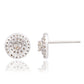 Suzy Levian 14K White Gold & .60cttw Diamond Double Halo Stud Earrings