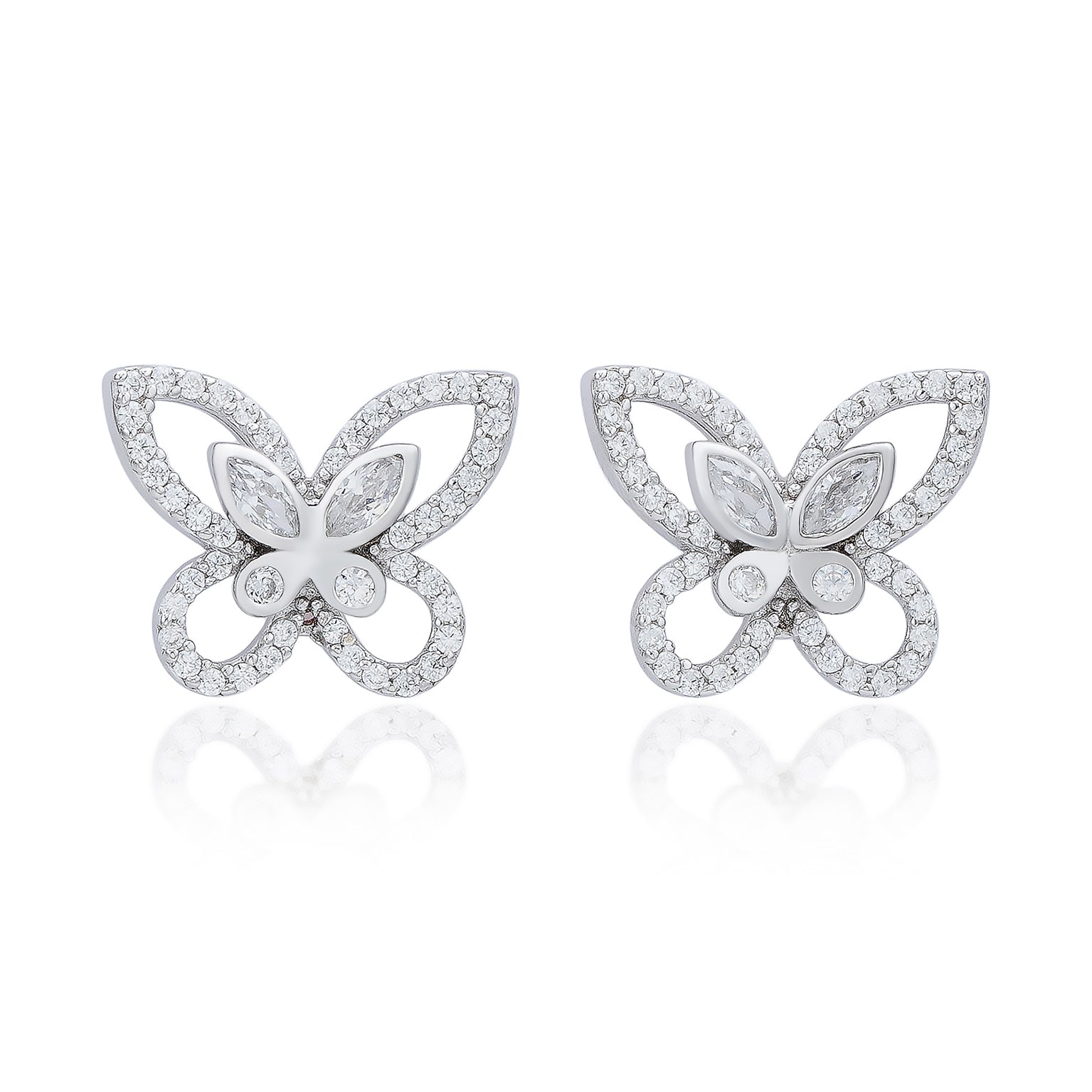 UnBave ピアス Butterfly Shine Casual silver Pierced earrings