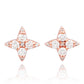 Suzy Levian 14K Rose Gold .55cttw Diamond Abstract Star Stud Earrings