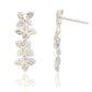Suzy Levian Sterling Silver Cubic Zirconia Floral Drop Dangle Petite Earrings